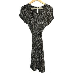 Fat Face Floral Black Mini Dress